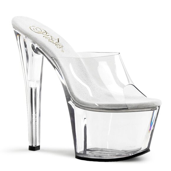 Pleaser Sky 301 Clear Heels - Picture 1 of 4